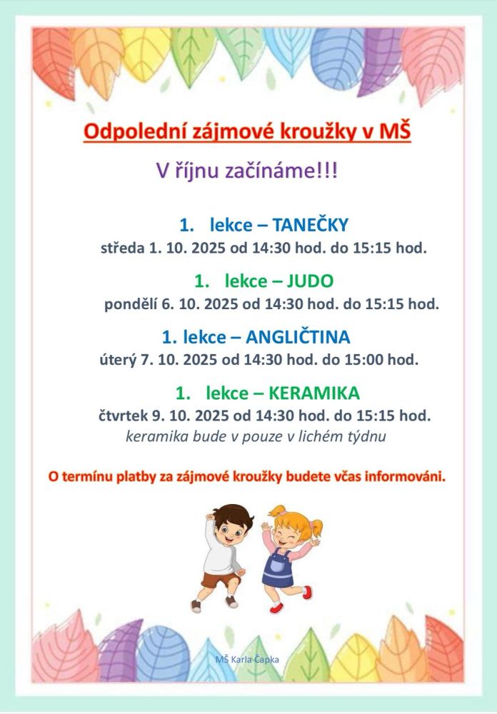 Odpolední kroužky